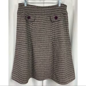 50% OFF Angela Knit Skirt Wool Blend Midi Purple Black